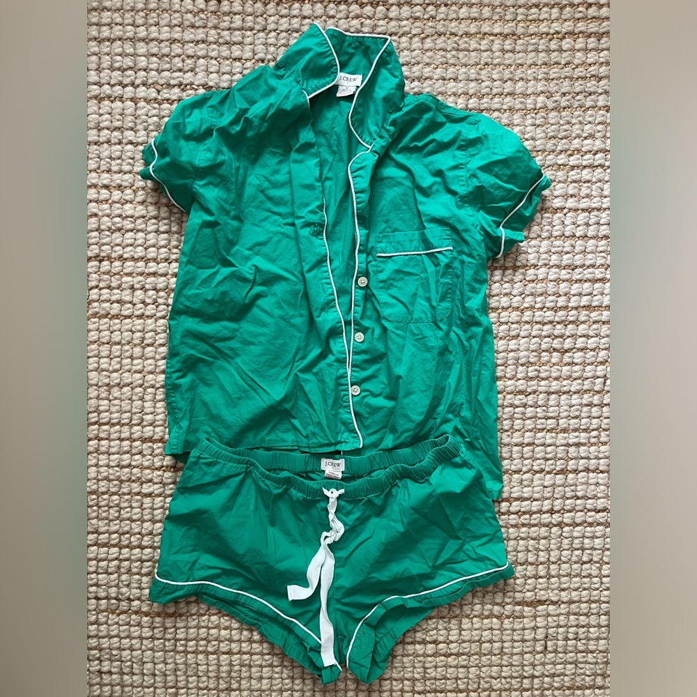 J Crew sleepwear set- Button up shirt and shorts